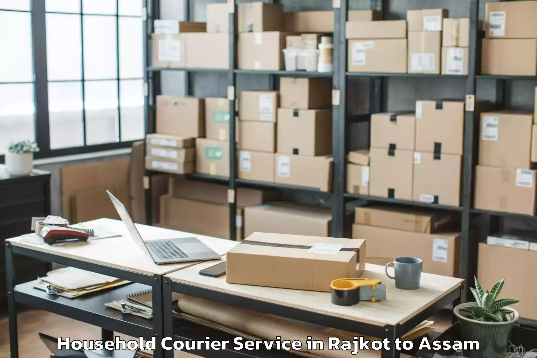 Expert Rajkot to Guwahati Airport Gau Household Courier